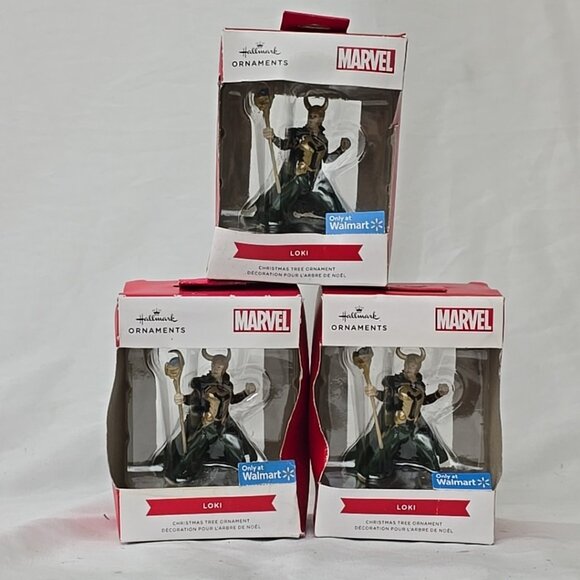 2021 Hallmark Loki Christmas Tree Ornament Walmart Excl Marvel Disney Plus 3-PK - Picture 1 of 6